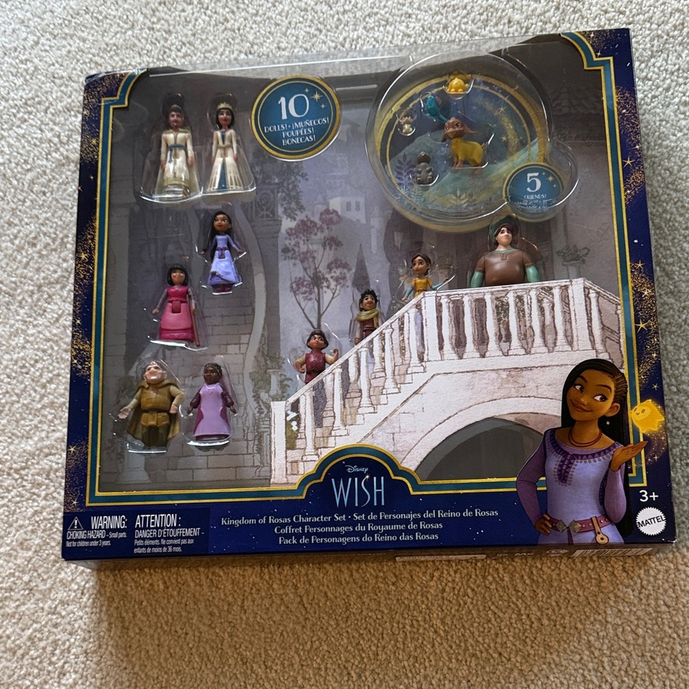 Disney Wish Princess Figurine Collection - Gold, Purple, White